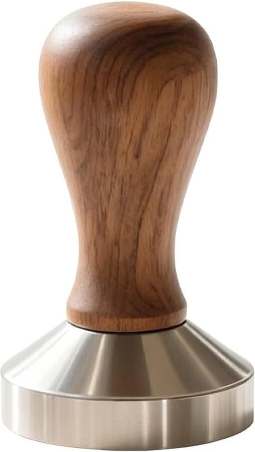 Koffie Tamper Espresso Pers Barista Thuis Roestvrij Staal 51 mm Houten Handvat