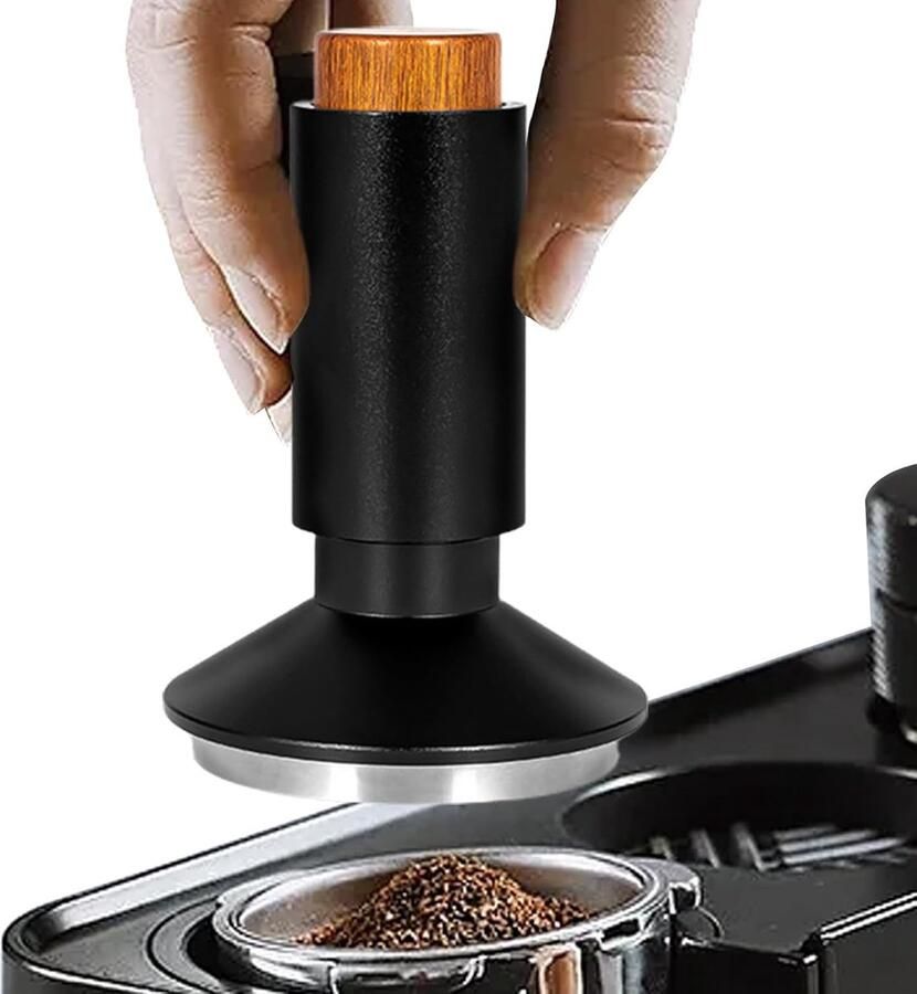 Koffie Tamper Espresso Pers Espresso Bereiden Met Roerder 61 cm Diameter Zwart