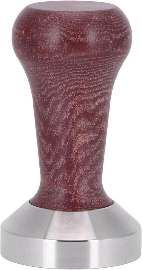 Koffie Tamper Espresso Pers Espresso Bereiden Vlakke Roestvrij Staal Basis 51mm Zwart