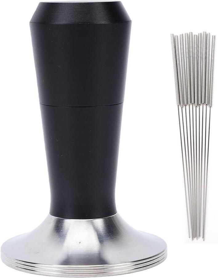 Koffie Tamper Espresso Pers Koffie Bereiden Roestvrij Staal 58 Mm Zilver