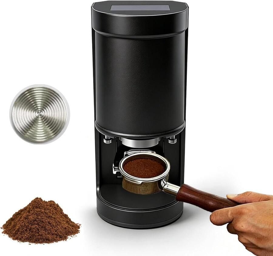 Koffie Tamper Espresso Pers Perfect Espresso Maken Automatische Druk Instelling 58 mm Zwart