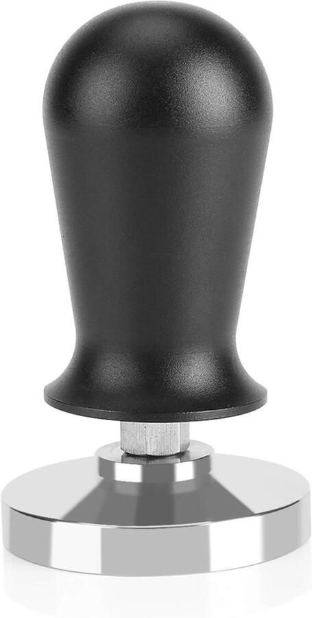 Koffie Tamper Espresso Pers Perfect Koffie Zetten Vlakke Basis 58MM Zwart