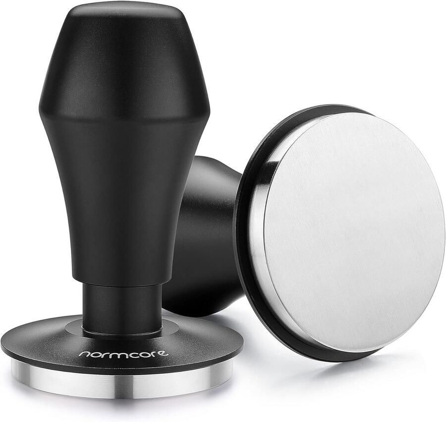 Koffie Tamper Espresso Plet Perfect Koffie Zetten Verstelbare Druk 58.5 mm Zwart