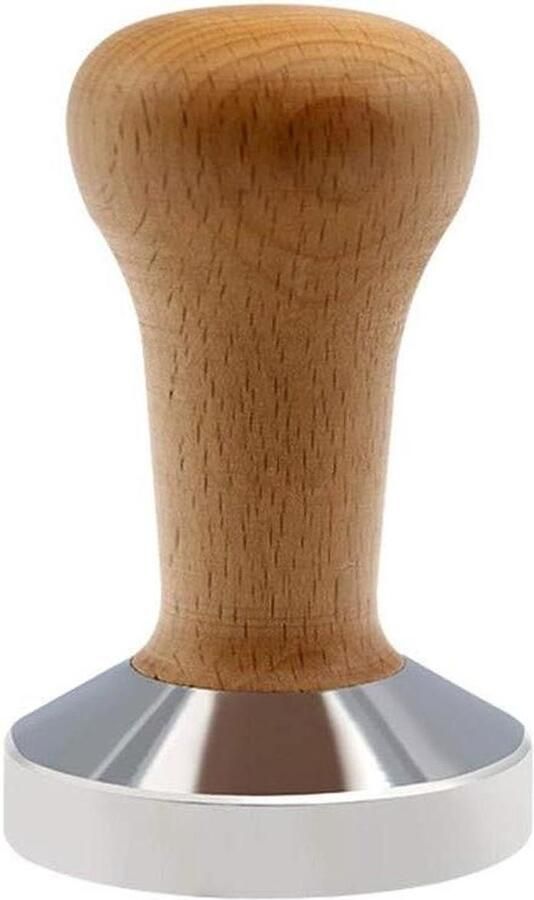 Koffie Tamper Espresso Press Tool Espresso Maken Houten Handvat 51mm Bruin