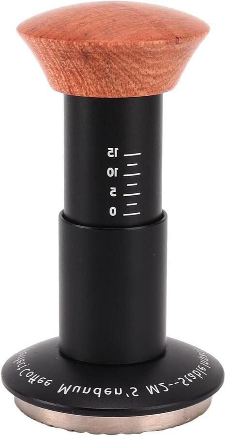 Koffie Tamper Espresso Sabotage Perfect Espresso Veerbelast Gekalibreerd 58 mm Zilver Hout