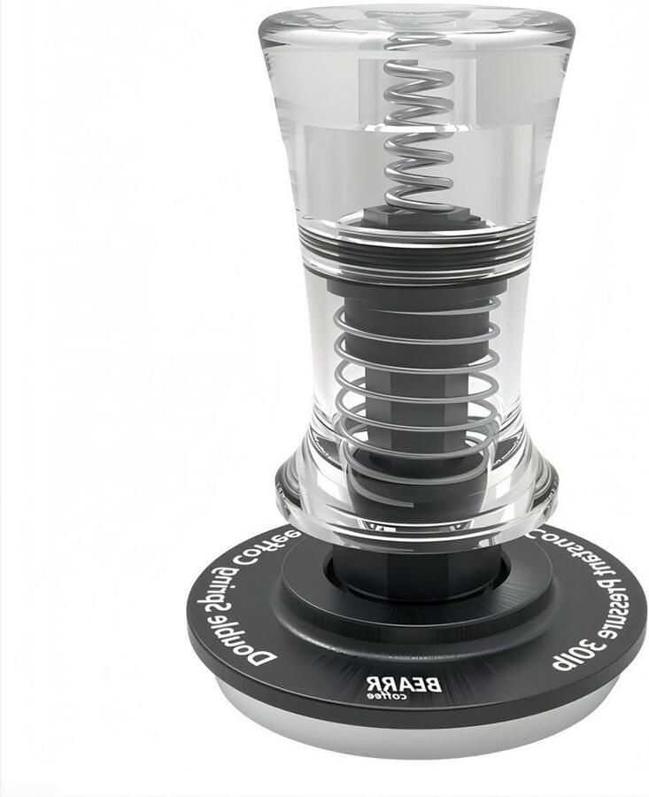 Koffie Tamper Espresso Sabotage Perfecte Espresso Maken Dubbel Veerbelast Mechanisme 5835 mm Zwart