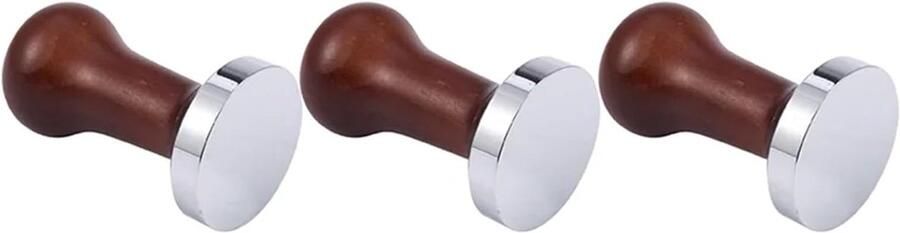 Koffie Tamper Espresso Stamper Koffie Bereiden Stevige Houten Basis 51 53 58 mm Koffiekleur