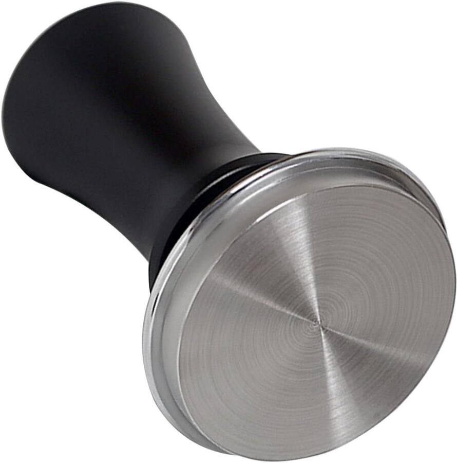 Koffie Tamper Espresso Stamper Koffie Zetten Roestvrij Staal 8.8 cm Zwart