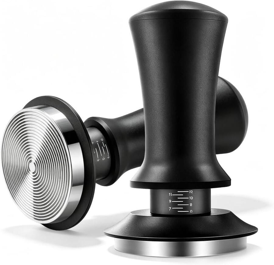 Koffie Tamper Espresso Stamper Perfect Espresso Instelbare Druk 58 mm Zwart