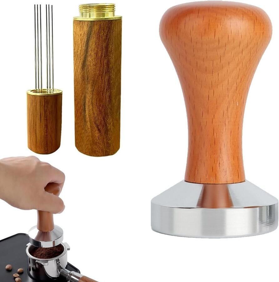 Koffie Tamper Espresso Stamper Perfect Espresso Roestvrij Staal 8.9 cm Zilver