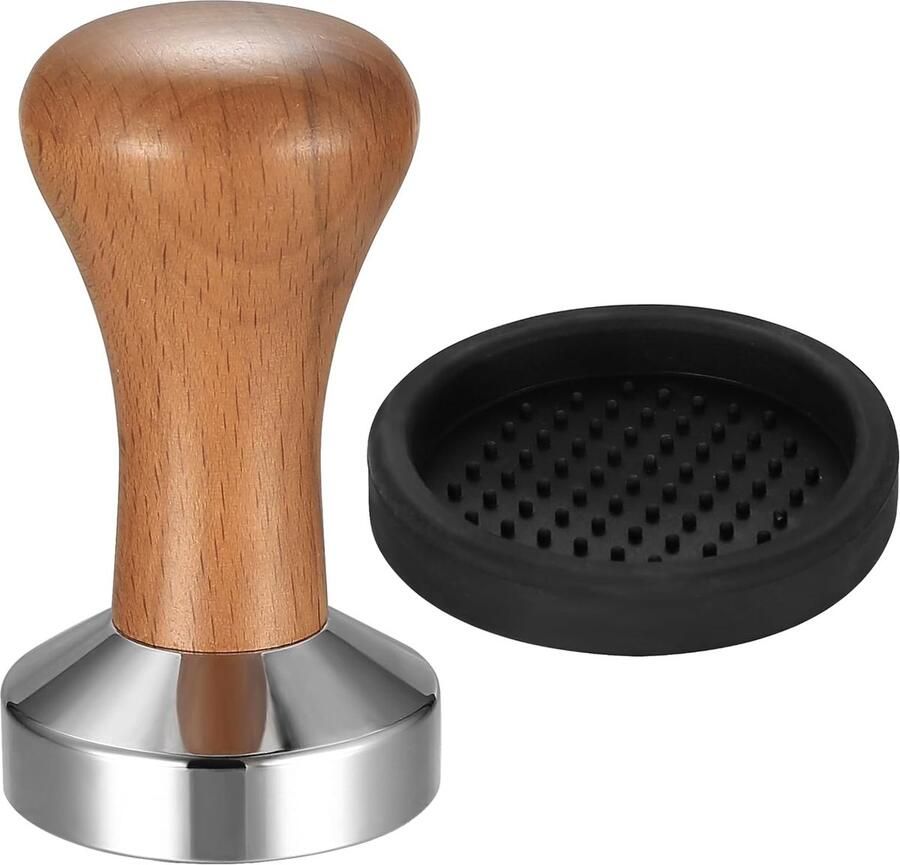 Koffie Tamper Espresso Stamper Perfecte Espresso Ergonomische Houten Greep 51mm Diameter