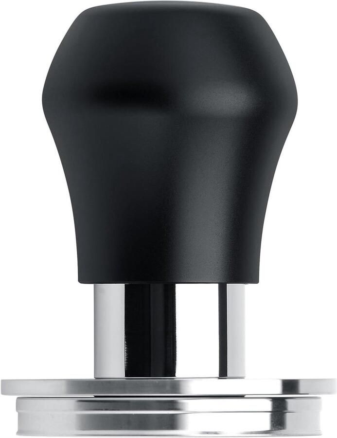 Koffie Tamper Espresso Stamper Perfecte Espresso Veerbelast met Klik 51 mm Zwart