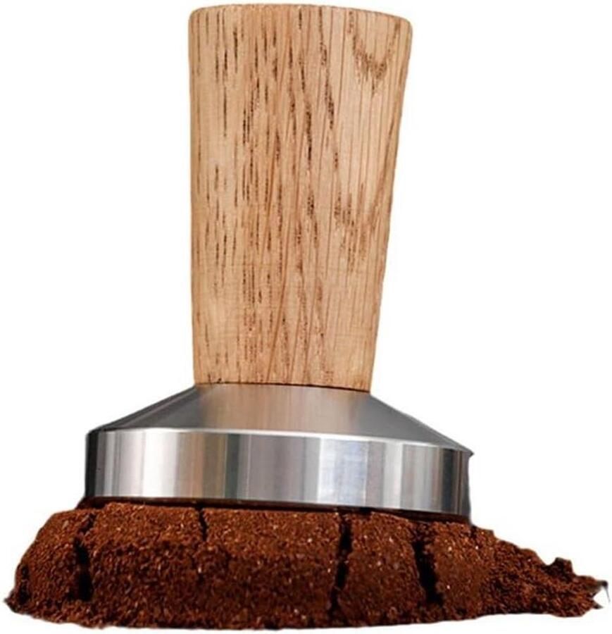 Koffie Tamper Espresso Stempel Espresso Bereiden Ergonomisch Houten Handvat 58mm Diameter Niet gespecificeerd