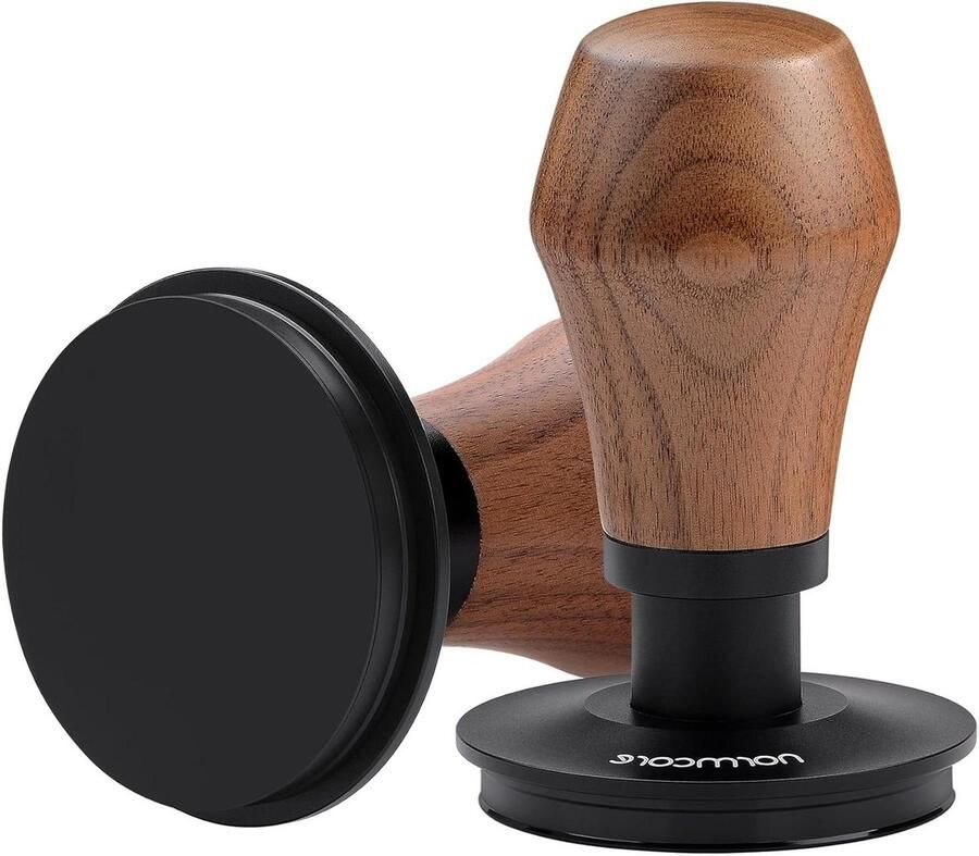 Koffie Tamper Espresso Tamper Espresso Bereiden Veerbelast met Klik 58.5mm Walnoot
