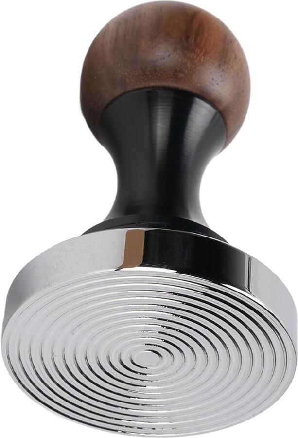 Koffie Tamper Espresso Tool Perfect Koffie Maken Walnoot Handvat 82 Cm Zwart
