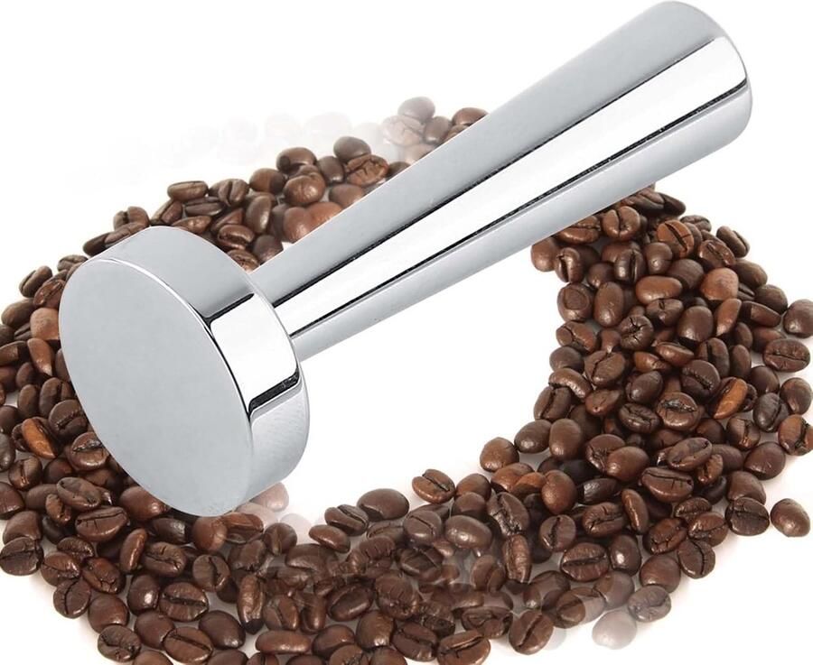 Koffie Tamper Espresso Tool Perfecte Espresso Unieke Handgreep 2.4 cm Diameter Zilver
