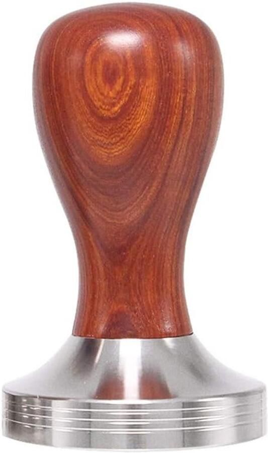 Koffie Tamper Espresso Verdeeler Perfect Koffie Maken Houten Handvat 51MM Zwart