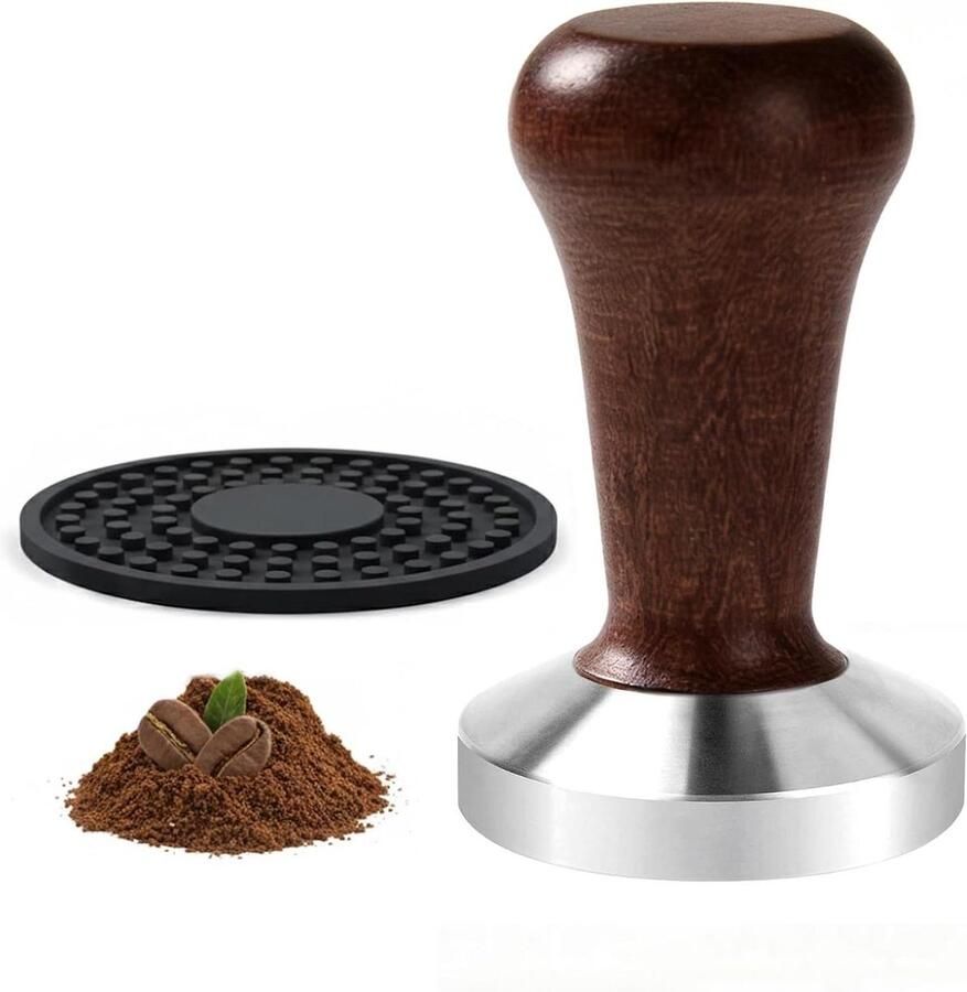 Koffie Tamper Espressopers Koffiedrukker Espresso Bereiden Precisie Pasvorm 51mm 51 mm Zwart
