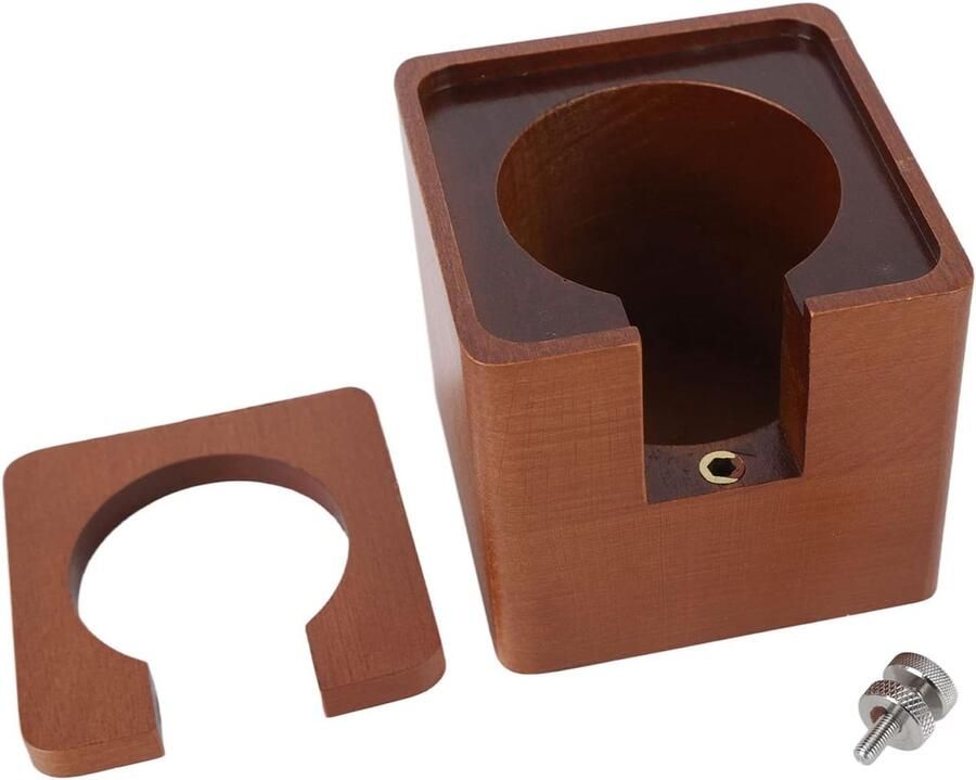 Koffie Tamper Houder Portafilter Stand Espresso Bereiding Massief Palissanderhout 51-54mm Compatibel Natuurlijk Hout