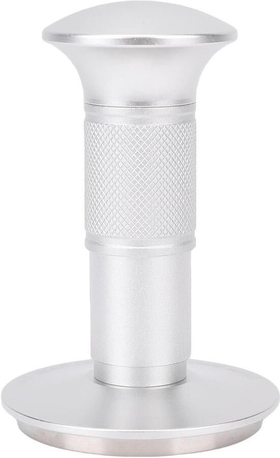 Koffie Tamper Koffiedrukker Barista Perfecte Espresso Veerbelast Ontwerp 58 mm Zilver