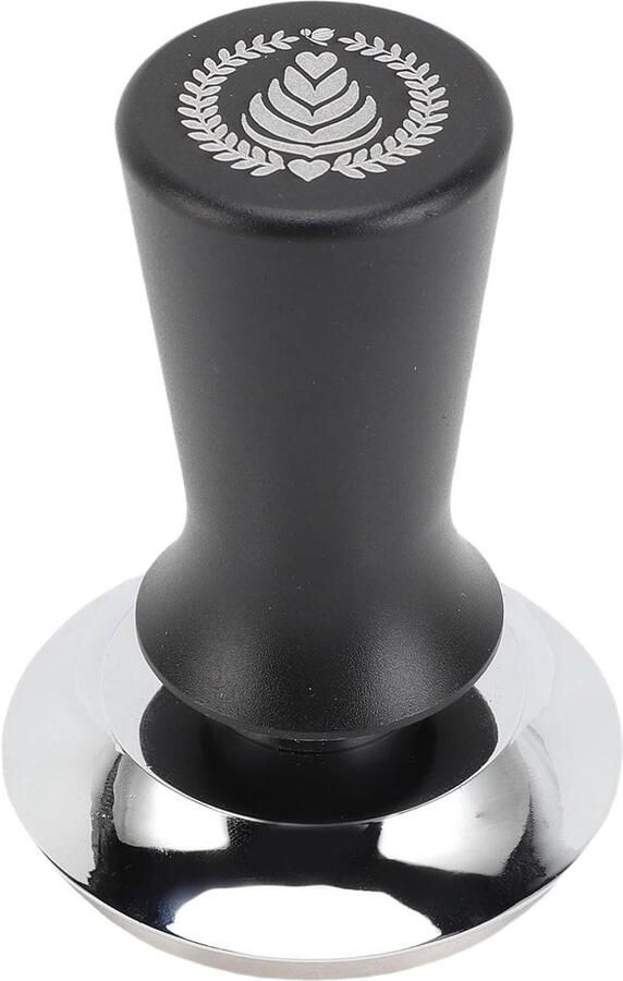 Koffie Tamper Koffiedrukker Espresso Bereiden Automatische Diepteaanpassing 58 mm Zwart