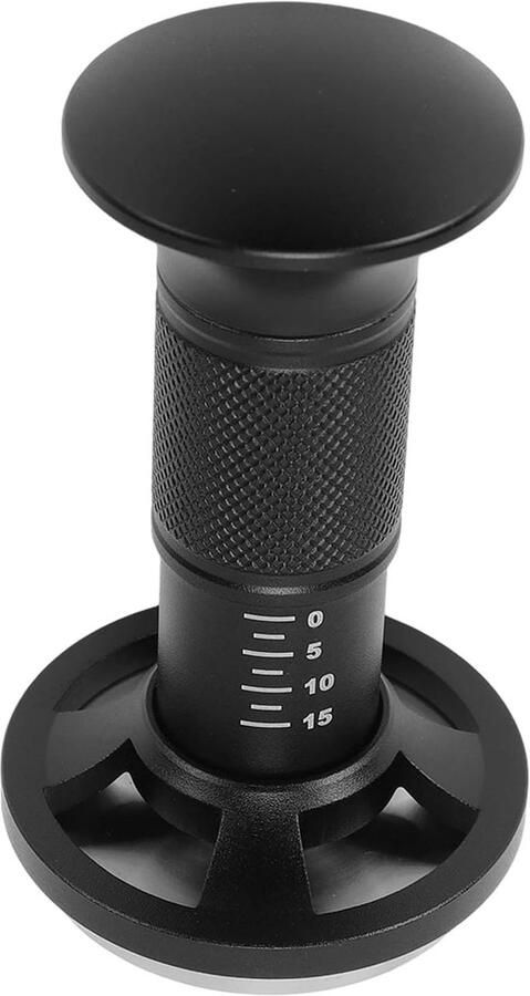 Koffie Tamper Koffiepers Hulpmiddel Consistent Aanstampen Verstelbare Druk 51 Mm Zilver