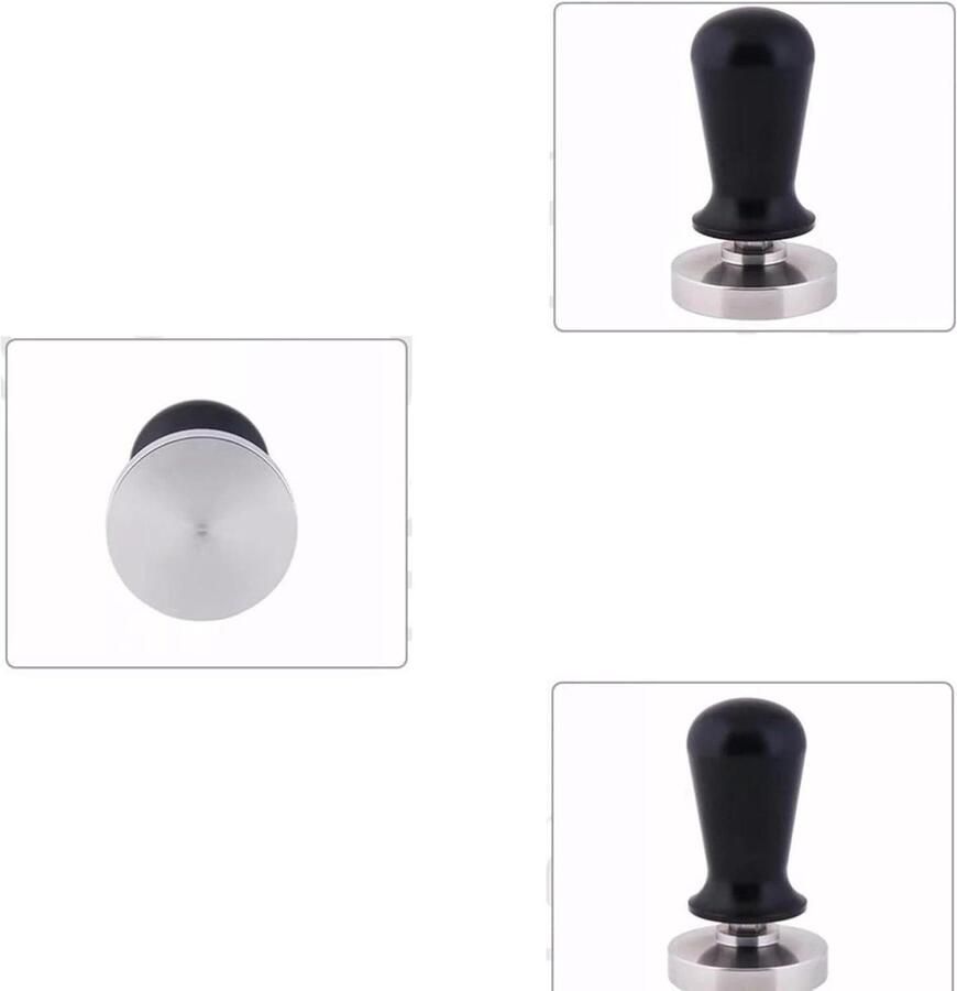Koffie Tamper Koffiepers Koffiebereiding Roestvrij Staal 51MM Zilver