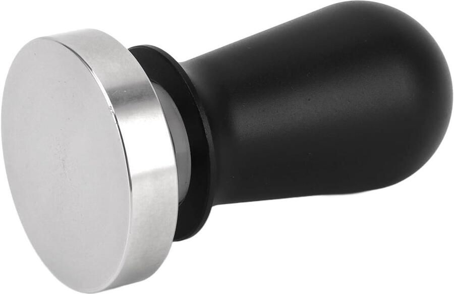 Koffie Tamper Koffiepers Vulmachine Koffie Bereiden Dubbele Functie 58 mm Zilver
