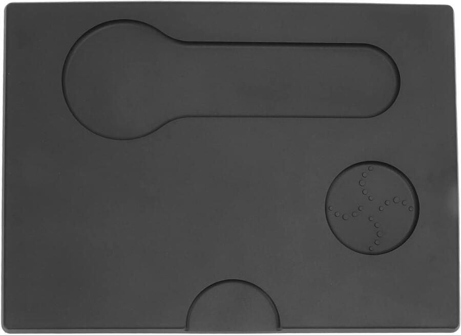 Koffie Tamper Mat Aanstamp Pad Espresso Bereiding Multifunctioneel Ontwerp 30 x 22 cm Zwart