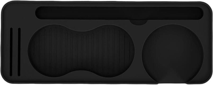 Koffie Tamper Mat Aanstampmat Siliconen Espresso Zetten Antislip Oppervlak 24x9.4x2.2 cm Zwart - Foto 1