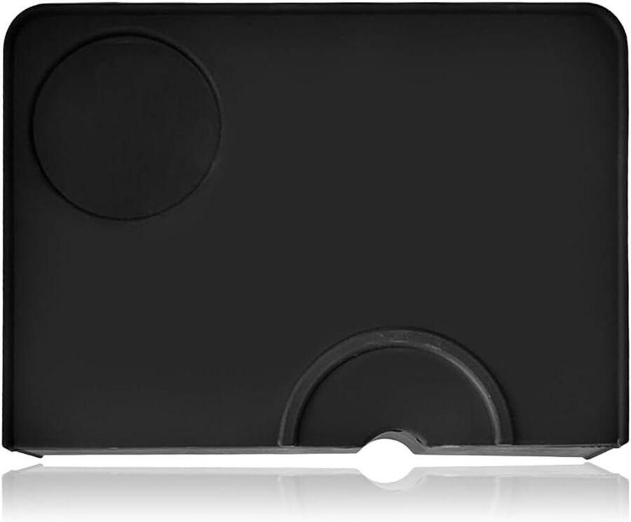 Koffie Tamper Mat Barista Accessoire Espresso Bereiden Randbescherming 21 x 15 cm Zwart