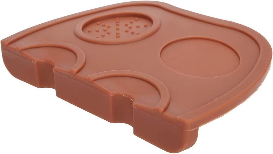 Koffie Tamper Mat Espresso Accessoire Koffie Bereiden Voedselveilig Siliconen 21 x 15 cm Bruin