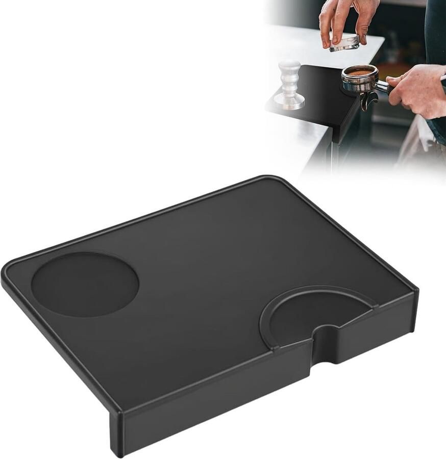 Koffie Tamper Mat Espresso Mat Koffie Bereiden Hoek Ontwerp N.v.t. Zwart