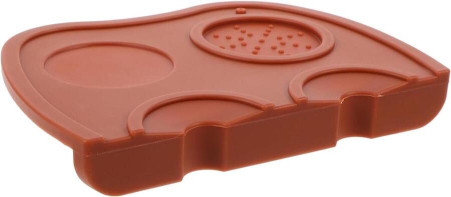 Koffie Tamper Mat Espresso Pers Pad Koffie Bereiden Stabiele Antislip Basis 20 x 16 cm Bruin