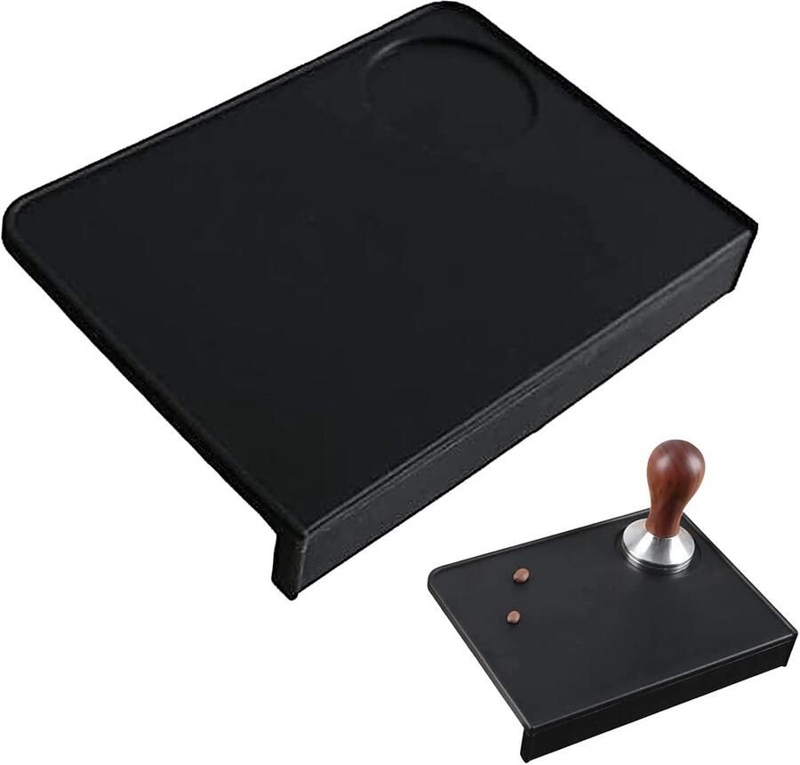 Koffie Tamper Mat Espresso Tamping Pad Barista Accessoires Hoek Rand Ondersteuning 207 x 155 cm Zwart