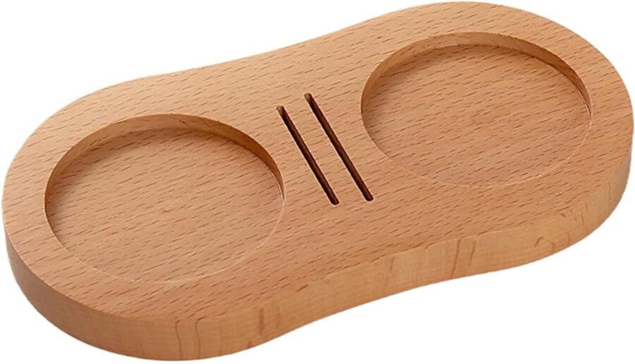 Koffie Tamper Mat Espresso Tamping Pad Espresso Vakmanschap Antislip Ontwerp 16.7 x 8.8 cm Beuken