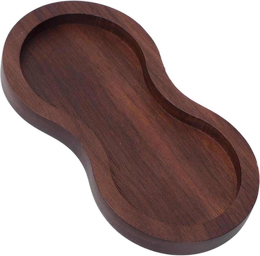 Koffie Tamper Mat Houder Koffiemachine Stabiel Koffie Stampen Walnoothouten Basis 16 x 8 x 1 cm