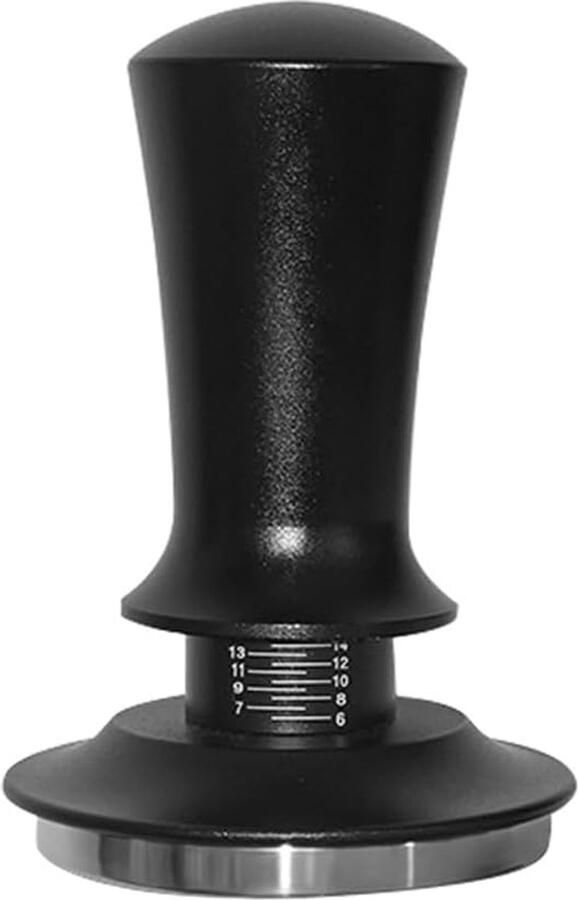 Koffie Tamper Poederdrukker Espresso Bereiden Constante Kracht 53 mm Zwart
