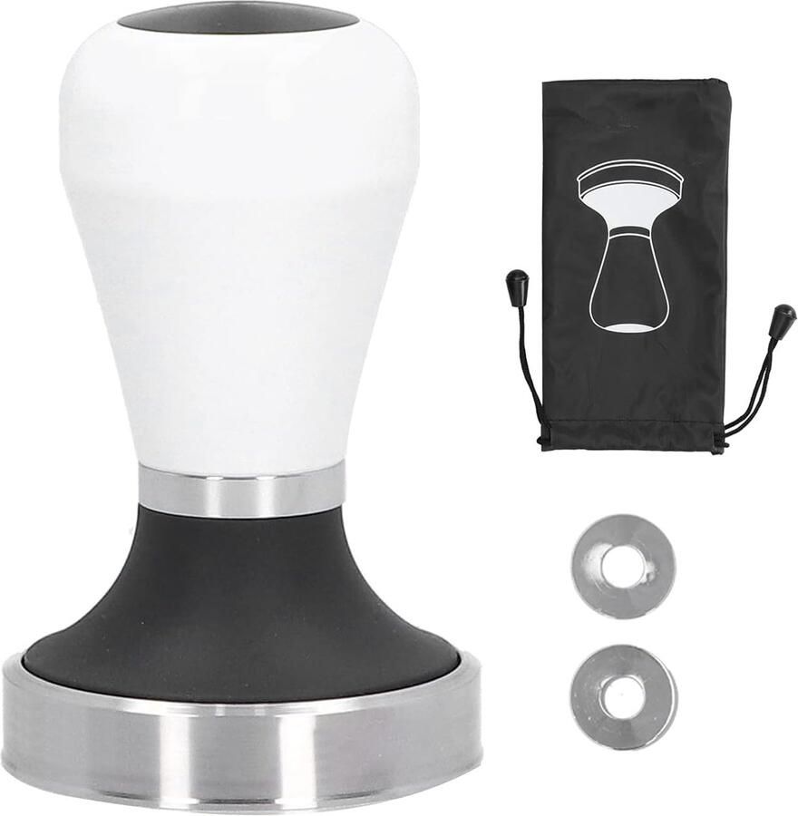 Koffiestamper Espresso pers Koffiebereiding thuis Roestvrijstalen basis 585 mm Zilver