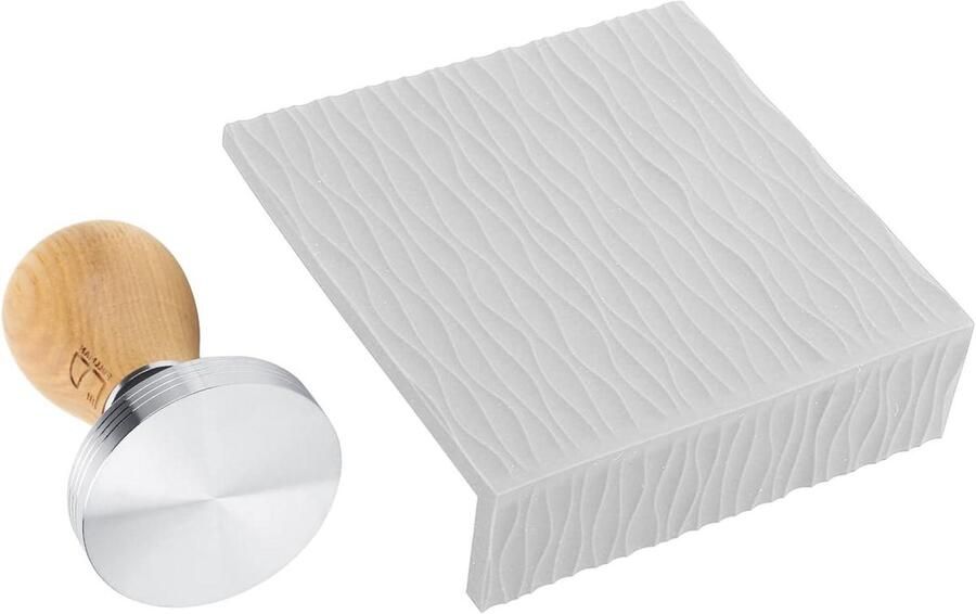 Koffie Tamper Set Espresso Aanstamper Koffie Bereiden Reliëf Aanstampingsmat 58 mm Zwart