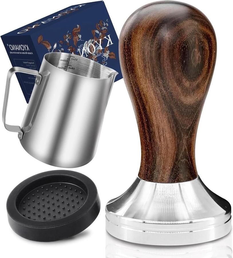 Koffie Tamper Set Espresso Accessoires Perfecte Espresso Maken Inclusief Melkkan Mat 51 mm Roestvrij Staal