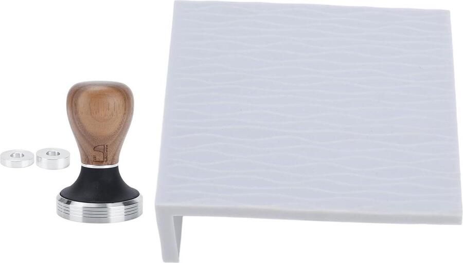 Koffie Tamper Set Espresso Tool Perfecte Espresso Roestvrij Staal 58 mm Basis Grijs