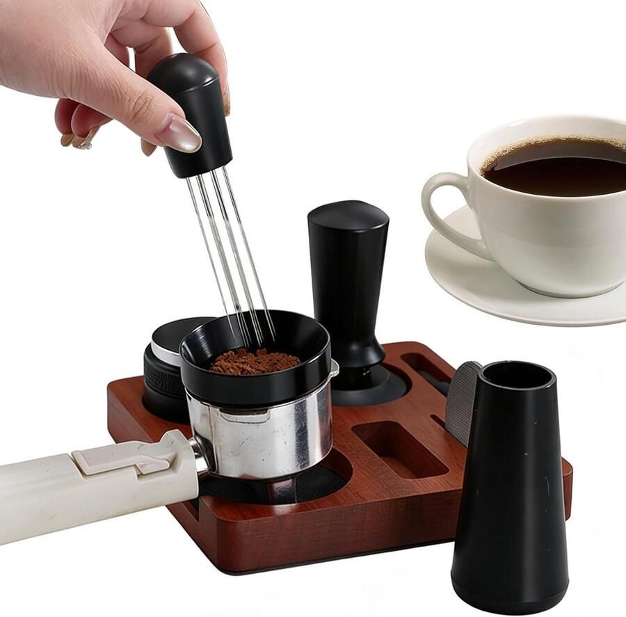 Koffie Tamper Set Koffie Stamper Espresso Zetten Gelijke Tampdruk 51 mm Niet gespecificeerd