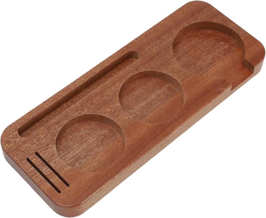 Koffie Tamper Station Barista Organizer Espresso Bereiden Nauwkeurig Slotontwerp 51 Mm Portafilter Walnoot