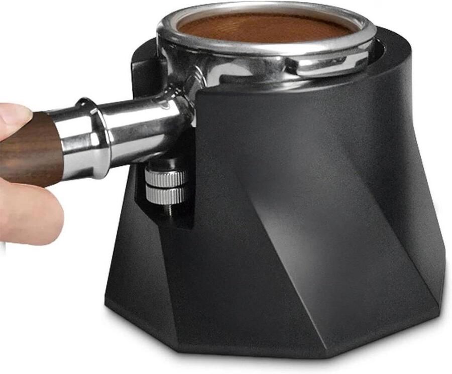 Koffie Tamper Station Espresso Drukker Houder Koffie Bereiden Verstelbare Hoogte 51-58mm Zwart