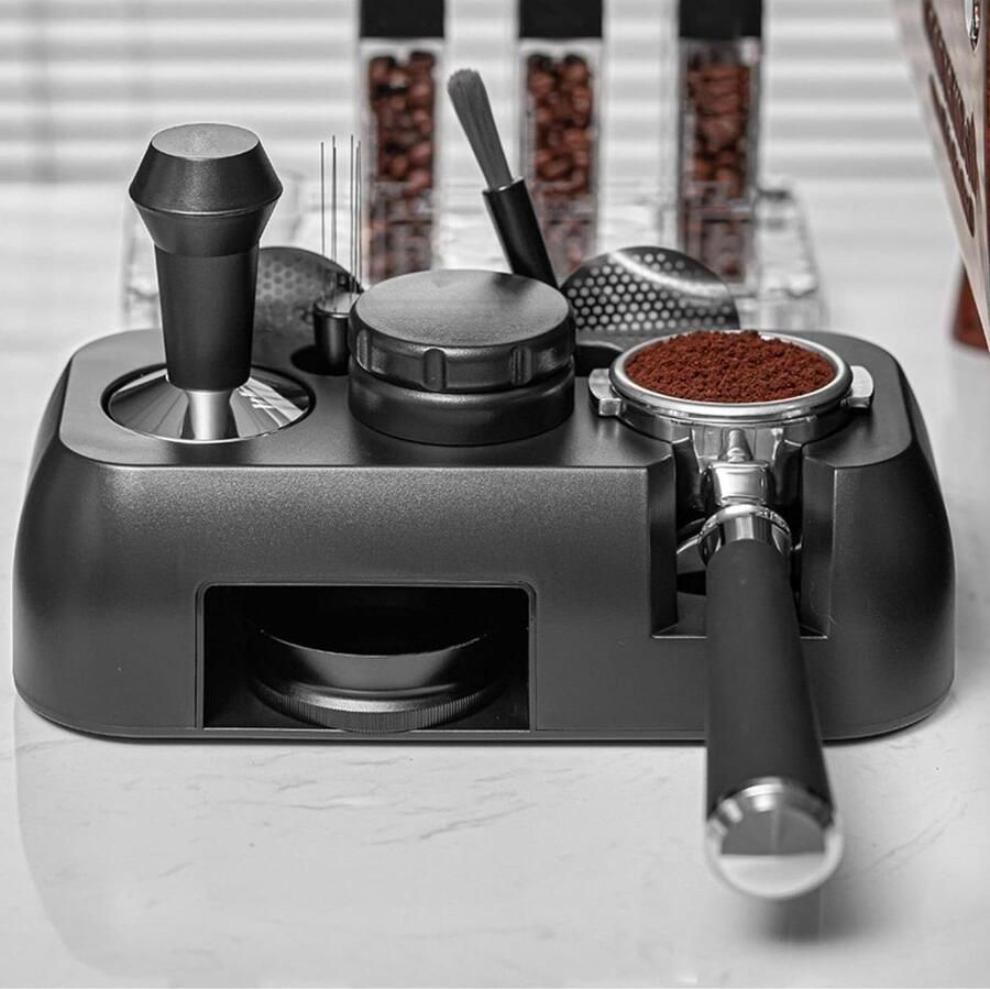 Koffie Tamper Station Espresso Organizer Koffie Bereiden Universele Maten 27 x 14 x 9 cm