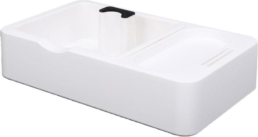 Koffie Tamper Station Aanstampmat met Klopbox Espresso Bereiden Universele Portafilter Pasvorm 150x248x55 mm Wit