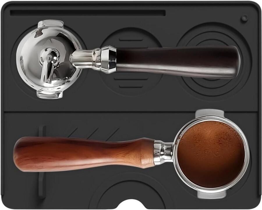 Koffie Tamping Mat Aanstampstation Barista Espresso Bereiden Antislip Stabiliteit 25x20 cm Zwart