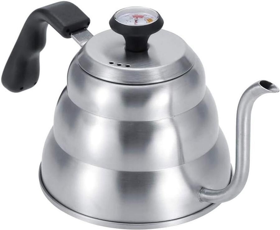 Koffie Theepot Waterkoker Schenken Koffie Thee Zetten Gooseneck Precisie Schenktuit 1 Liter Zilver