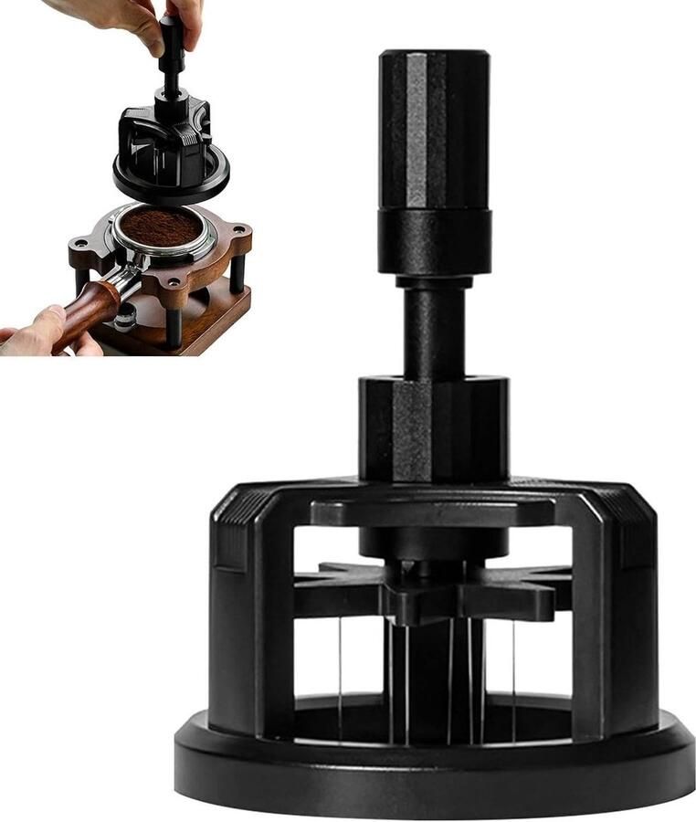 Koffie Verdeel Tool Distributie Naald Espresso Bereiding Magnetisch Ontwerp 51-58 mm Zwart